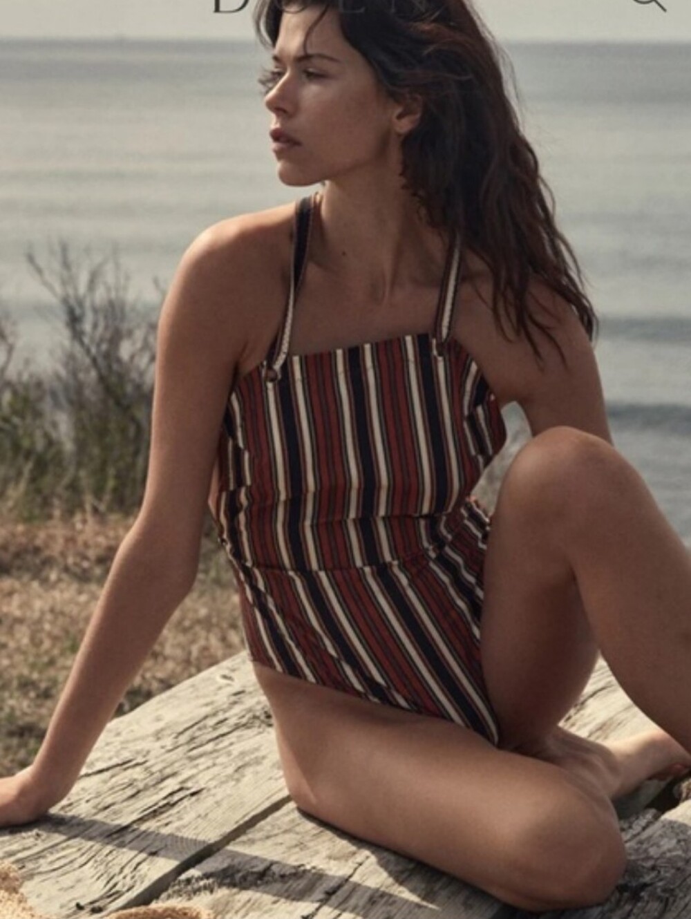 Doen Striped One-Piece Swimsuit in Montecito Stripe Size M